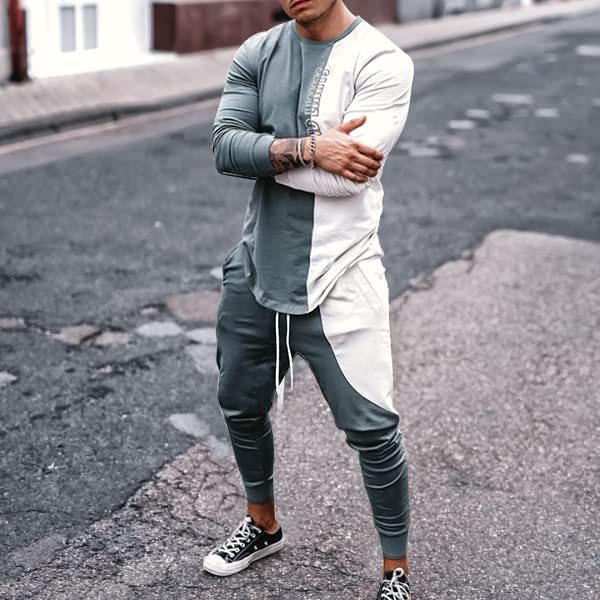 Men's Tracksuits 2 Piece Outfit Casual Short Sleeve Sweat