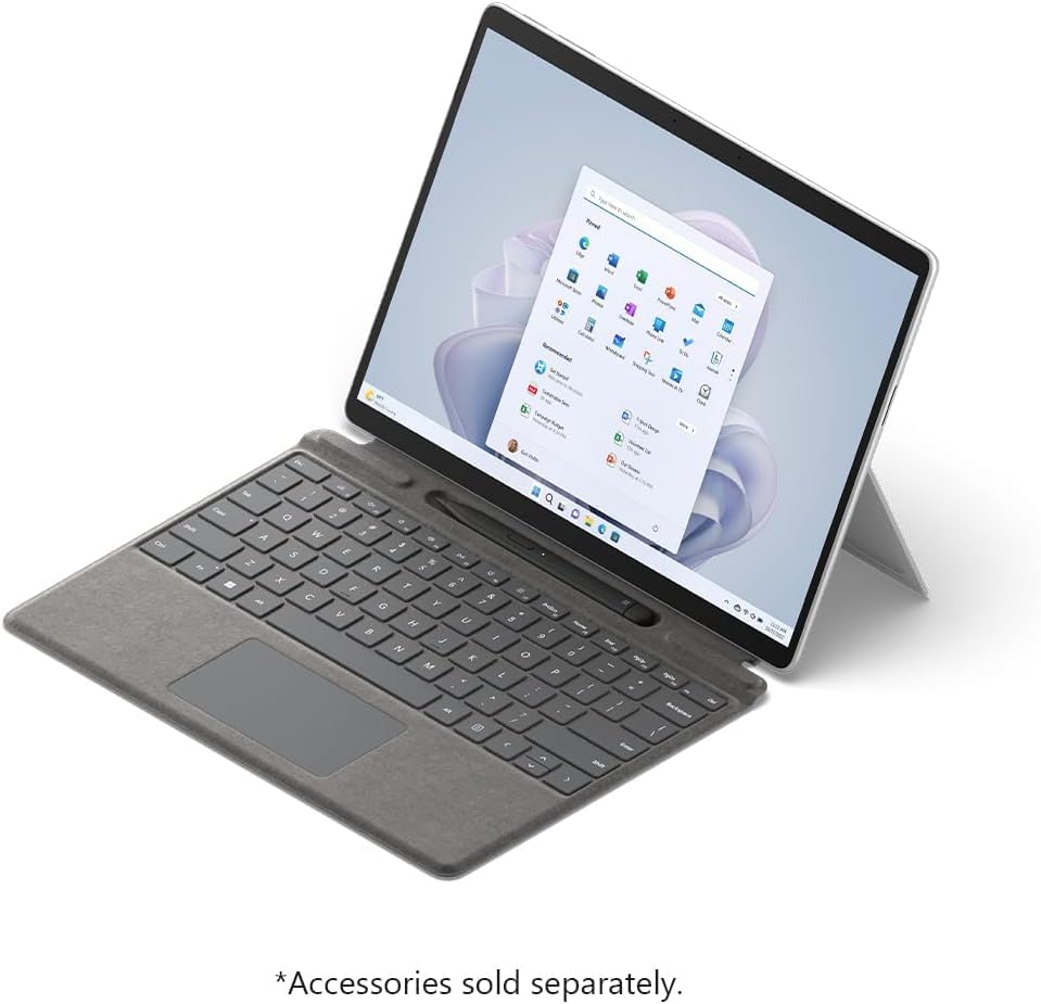 Microsoft Surface Pro 9 (2022), 13" 2-in-1 Tablet & Laptop, Thin & Lightweight, Intel 12th Gen i7 Fast Processor for Multi-Tasking, 16GB RAM, 256GB Storage with Windows 11, Platinum Microsoft Copilot