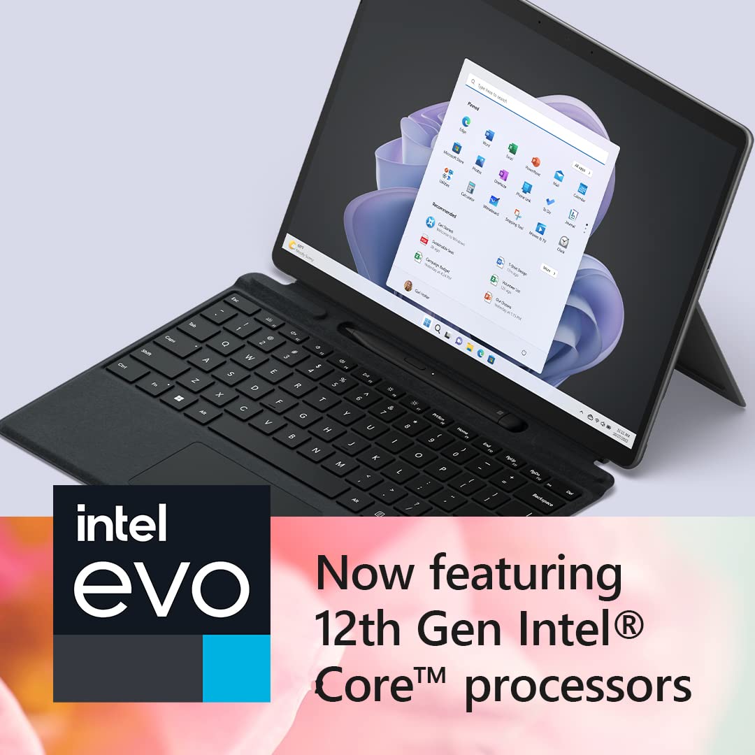Microsoft Surface Pro 9 (2022), 13" 2-in-1 Tablet & Laptop, Thin & Lightweight, Intel 12th Gen i7 Fast Processor for Multi-Tasking, 16GB RAM, 256GB Storage with Windows 11, Platinum Microsoft Copilot
