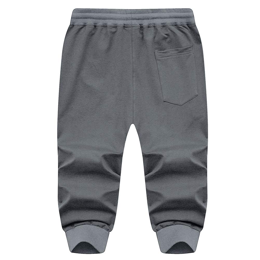 MAGNIVIT Men's 3/4 Jogger Capri Pants Workout Gym Below Knee Shorts Zipper Pockets Jogger Sweatpant Capris for Men
