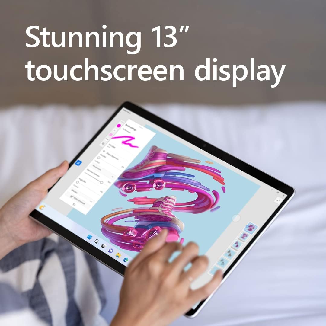 Microsoft Surface Pro 9 (2022), 13" 2-in-1 Tablet & Laptop, Thin & Lightweight, Intel 12th Gen i7 Fast Processor for Multi-Tasking, 16GB RAM, 256GB Storage with Windows 11, Platinum Microsoft Copilot