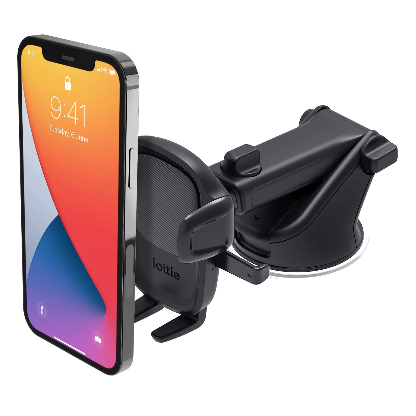 iOttie Easy One Touch 6 Universal Car Mount Dashboard & Windshield Suction Cup Phone Holder for iPhone Samsung, Google, All Smartphones