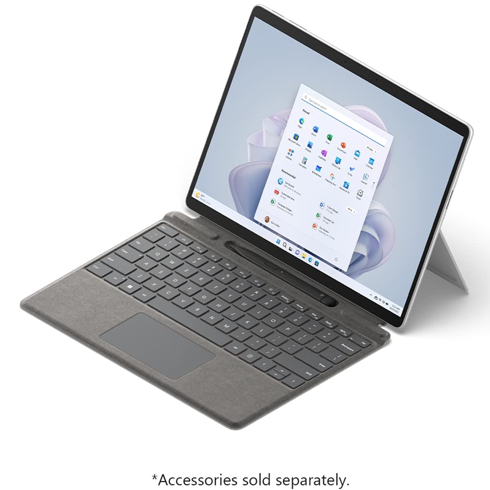 Microsoft Surface Pro 9 (2022), 13" 2-in-1 Tablet & Laptop, Thin & Lightweight, Intel 12th Gen i7 Fast Processor for Multi-Tasking, 16GB RAM, 256GB Storage with Windows 11, Platinum Microsoft Copilot