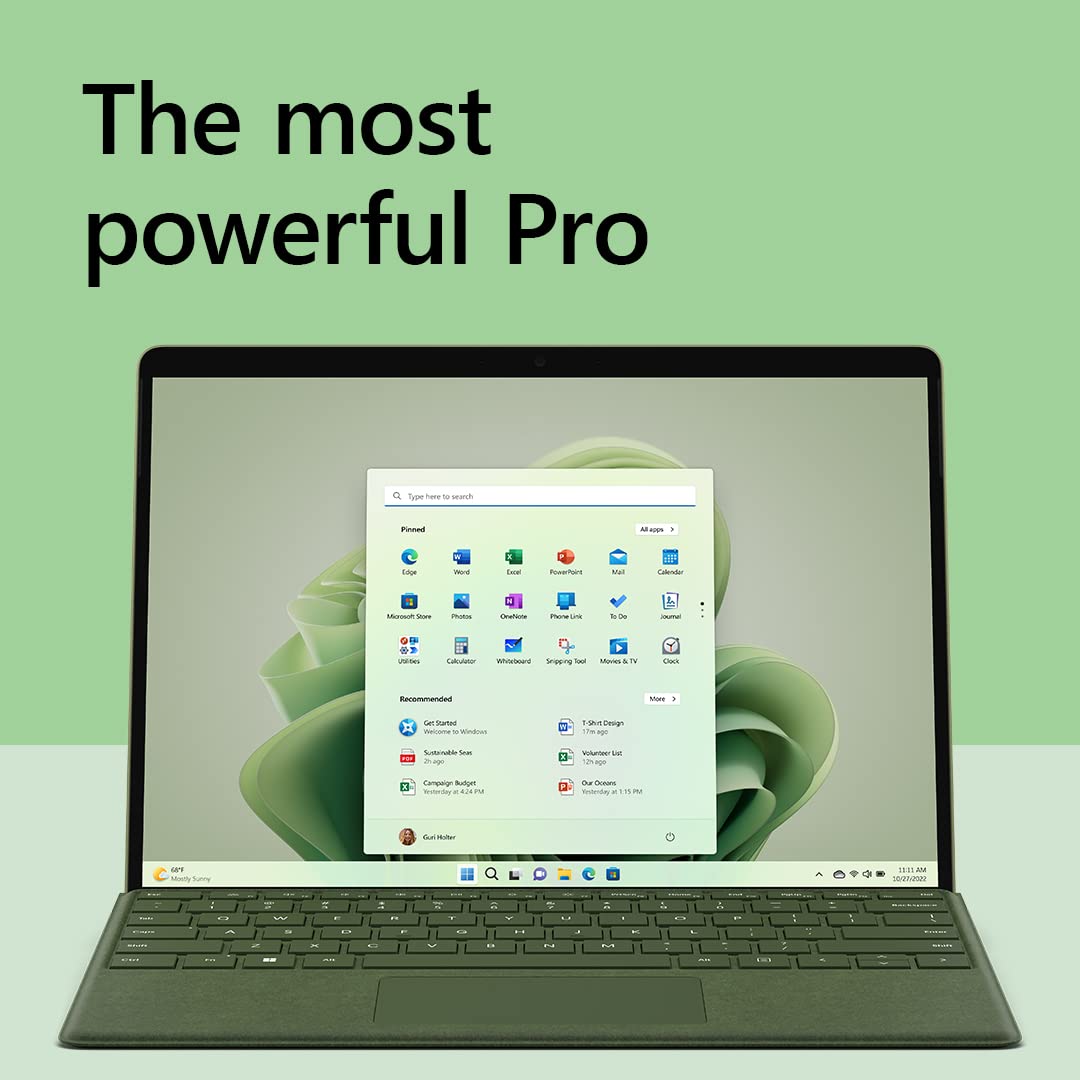 Microsoft Surface Pro 9 (2022), 13" 2-in-1 Tablet & Laptop, Thin & Lightweight, Intel 12th Gen i7 Fast Processor for Multi-Tasking, 16GB RAM, 256GB Storage with Windows 11, Platinum Microsoft Copilot