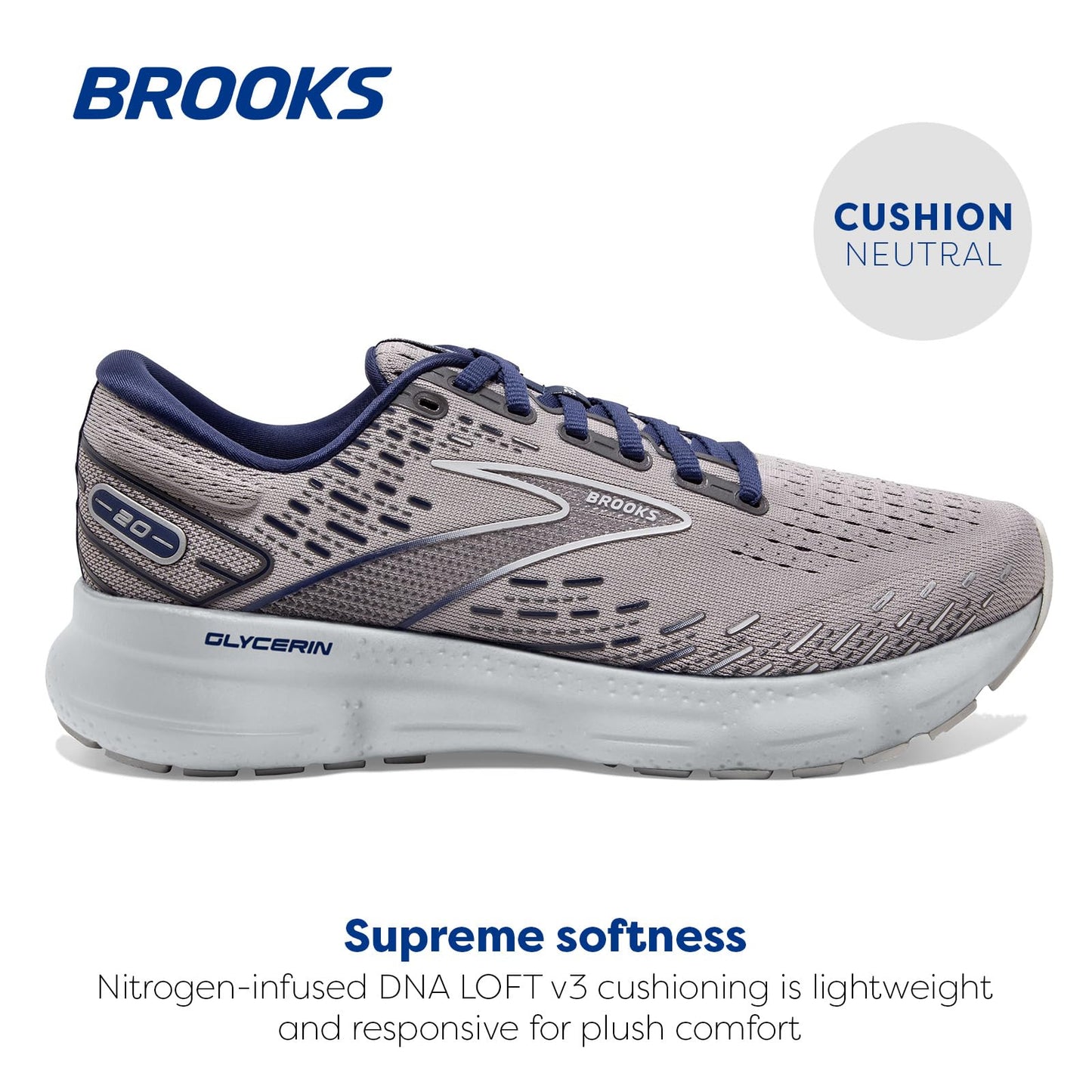 Brooks Men's Glycerin 20 Neutral Running Shoe