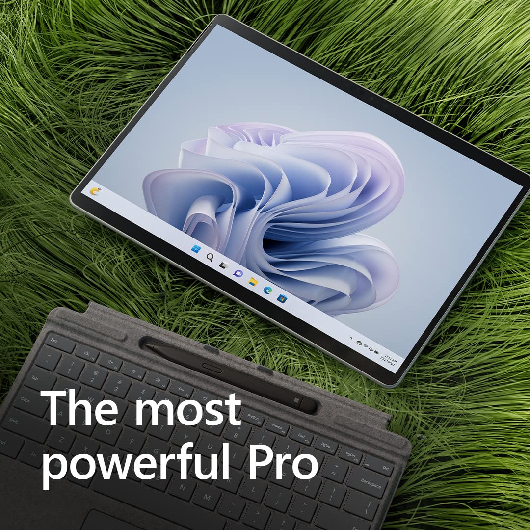 Microsoft Surface Pro 9 (2022), 13" 2-in-1 Tablet & Laptop, Thin & Lightweight, Intel 12th Gen i7 Fast Processor for Multi-Tasking, 16GB RAM, 256GB Storage with Windows 11, Platinum Microsoft Copilot