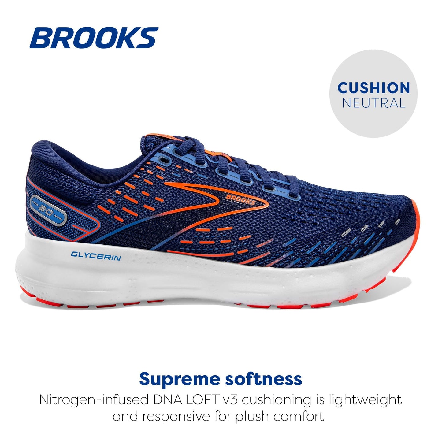 Brooks Men's Glycerin 20 Neutral Running Shoe