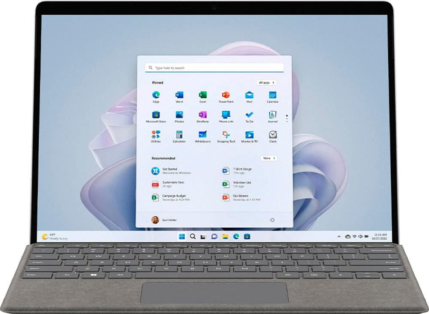 Microsoft Surface Pro 9 (2022), 13" 2-in-1 Tablet & Laptop, Thin & Lightweight, Intel 12th Gen i7 Fast Processor for Multi-Tasking, 16GB RAM, 256GB Storage with Windows 11, Platinum Microsoft Copilot