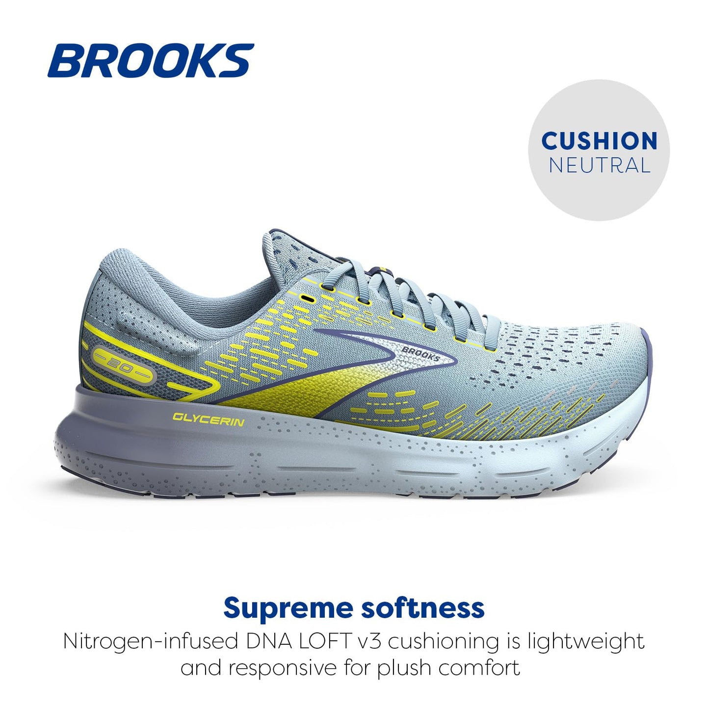 Brooks Men's Glycerin 20 Neutral Running Shoe