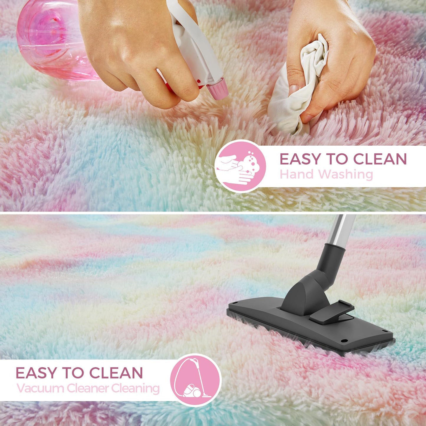 Ultra Soft Rug for Living Room, 5X8 Fluffy Shag Area Rug for Bedroom, Modern Shaggy Carpets Fuzzy Rug for Teens Dorm Nursery Home Decor Aesthetic, Upgrade Anti-Skid Durable, Grey