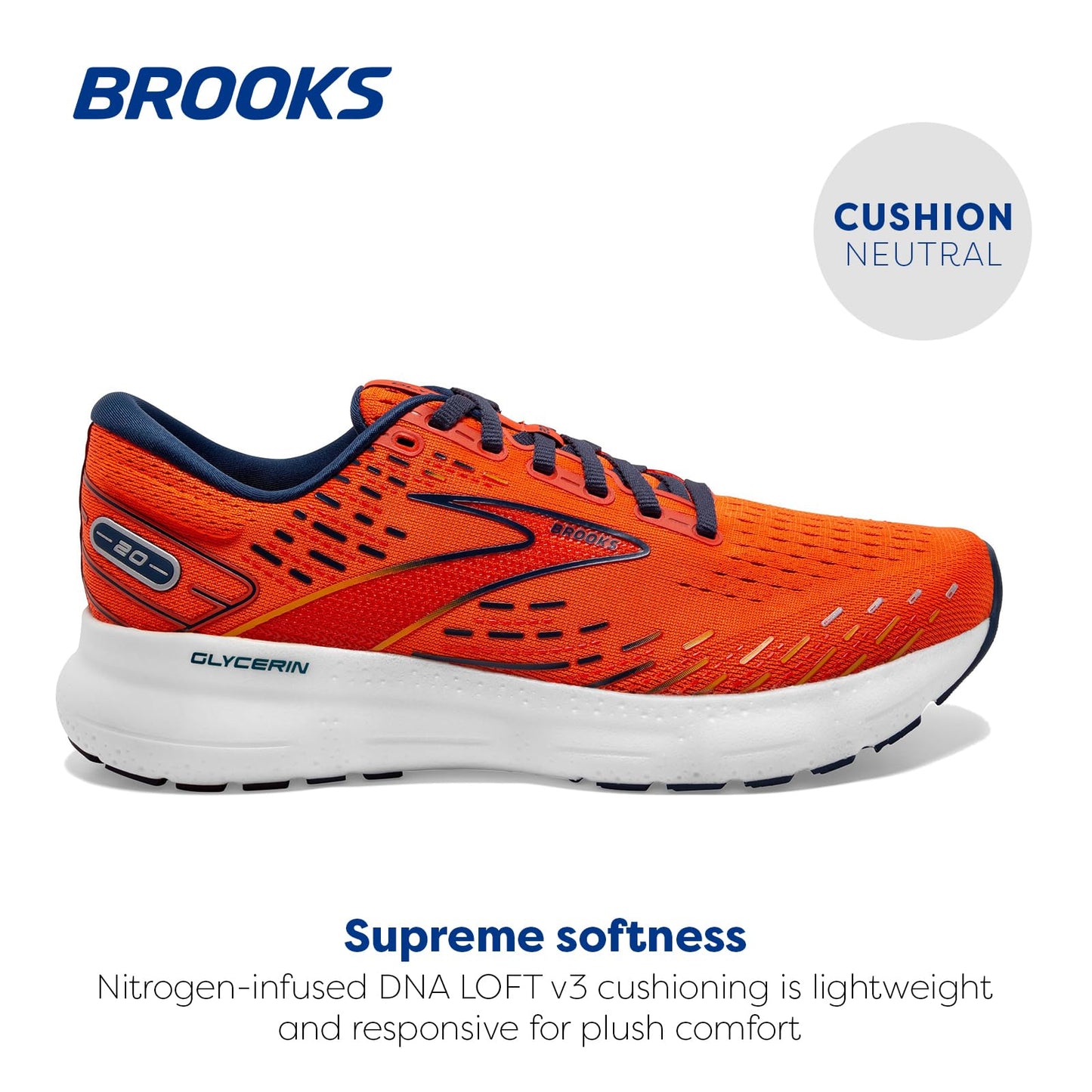 Brooks Men's Glycerin 20 Neutral Running Shoe