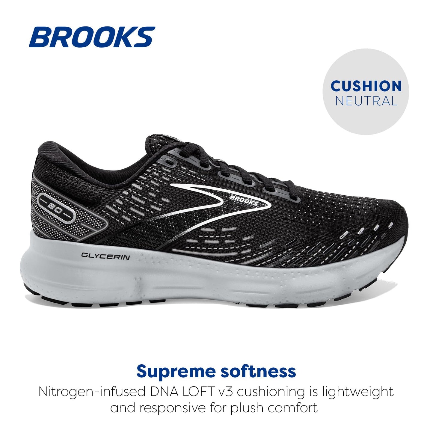 Brooks Men's Glycerin 20 Neutral Running Shoe