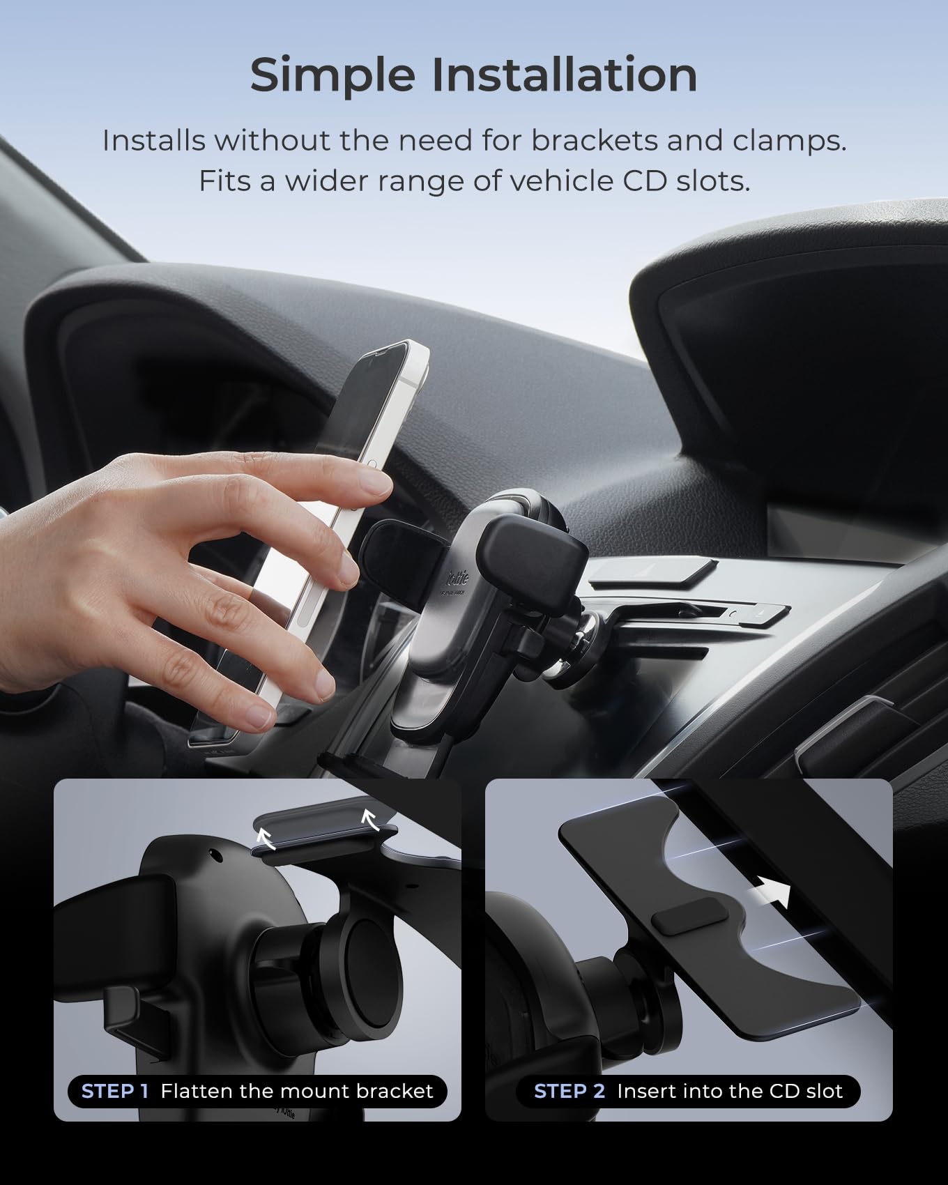 iOttie Easy One Touch 6 Universal Car Mount Dashboard & Windshield Suction Cup Phone Holder for iPhone Samsung, Google, All Smartphones