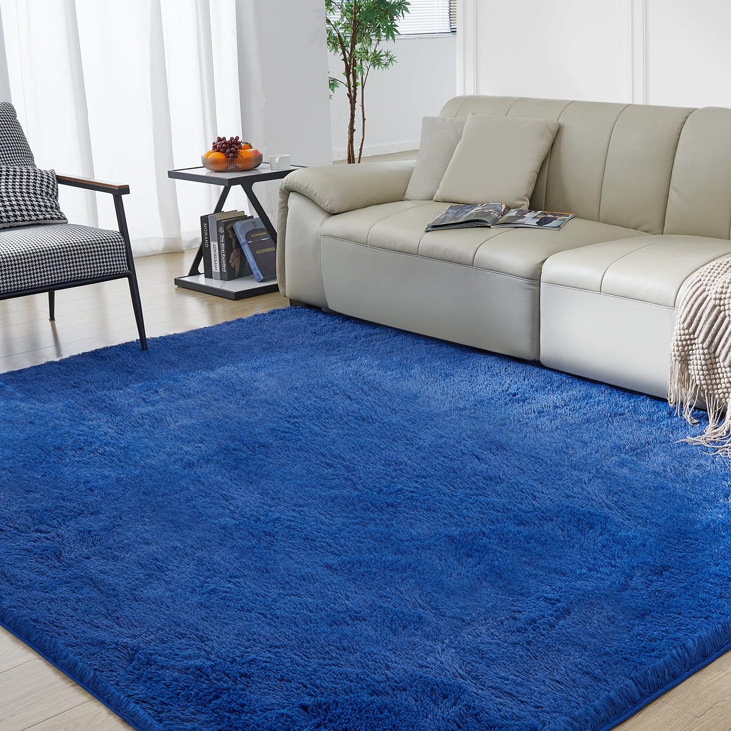 Ultra Soft Rug for Living Room, 5X8 Fluffy Shag Area Rug for Bedroom, Modern Shaggy Carpets Fuzzy Rug for Teens Dorm Nursery Home Decor Aesthetic, Upgrade Anti-Skid Durable, Grey