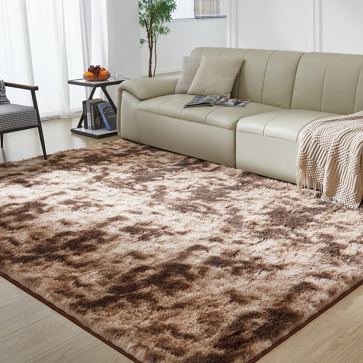 Ultra Soft Rug for Living Room, 5X8 Fluffy Shag Area Rug for Bedroom, Modern Shaggy Carpets Fuzzy Rug for Teens Dorm Nursery Home Decor Aesthetic, Upgrade Anti-Skid Durable, Grey