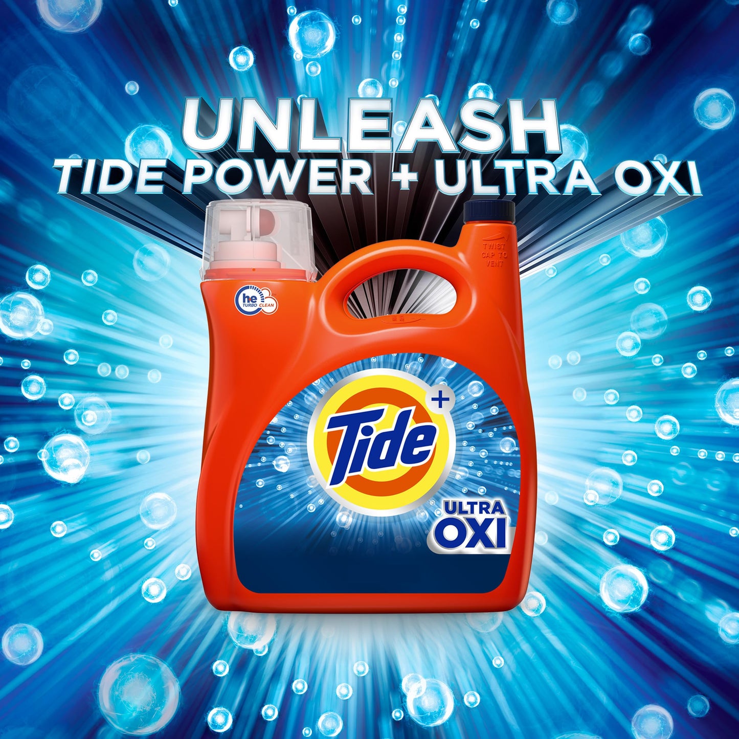 Tide Ultra Oxi Liquid Laundry Detergent, HE Compatible, 59 Loads, 84 fl oz, Tide Laundry Detergent, Laundry Detergent Liquid