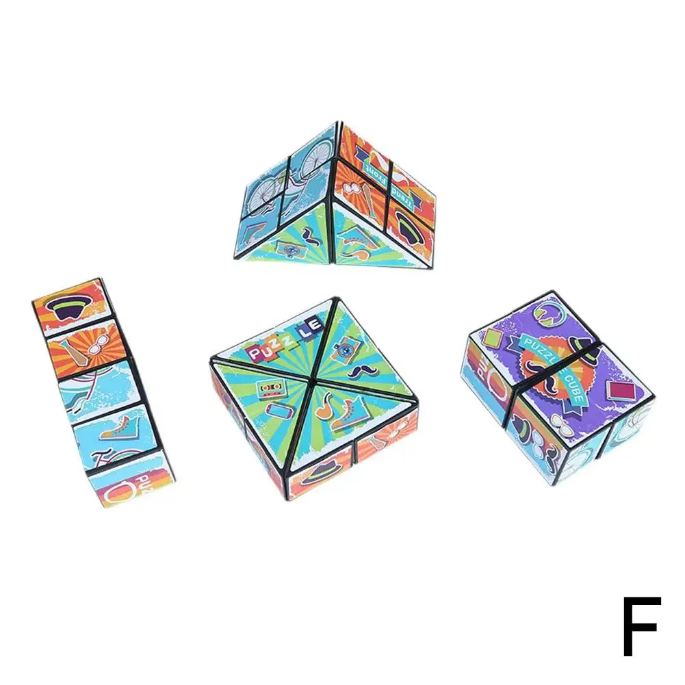 Versatile Magic Cube Anti Stress Fidget Toys For Kids Geometric 3d Infinite Puzzle Cube Grownups's Antistress Toy W4i9