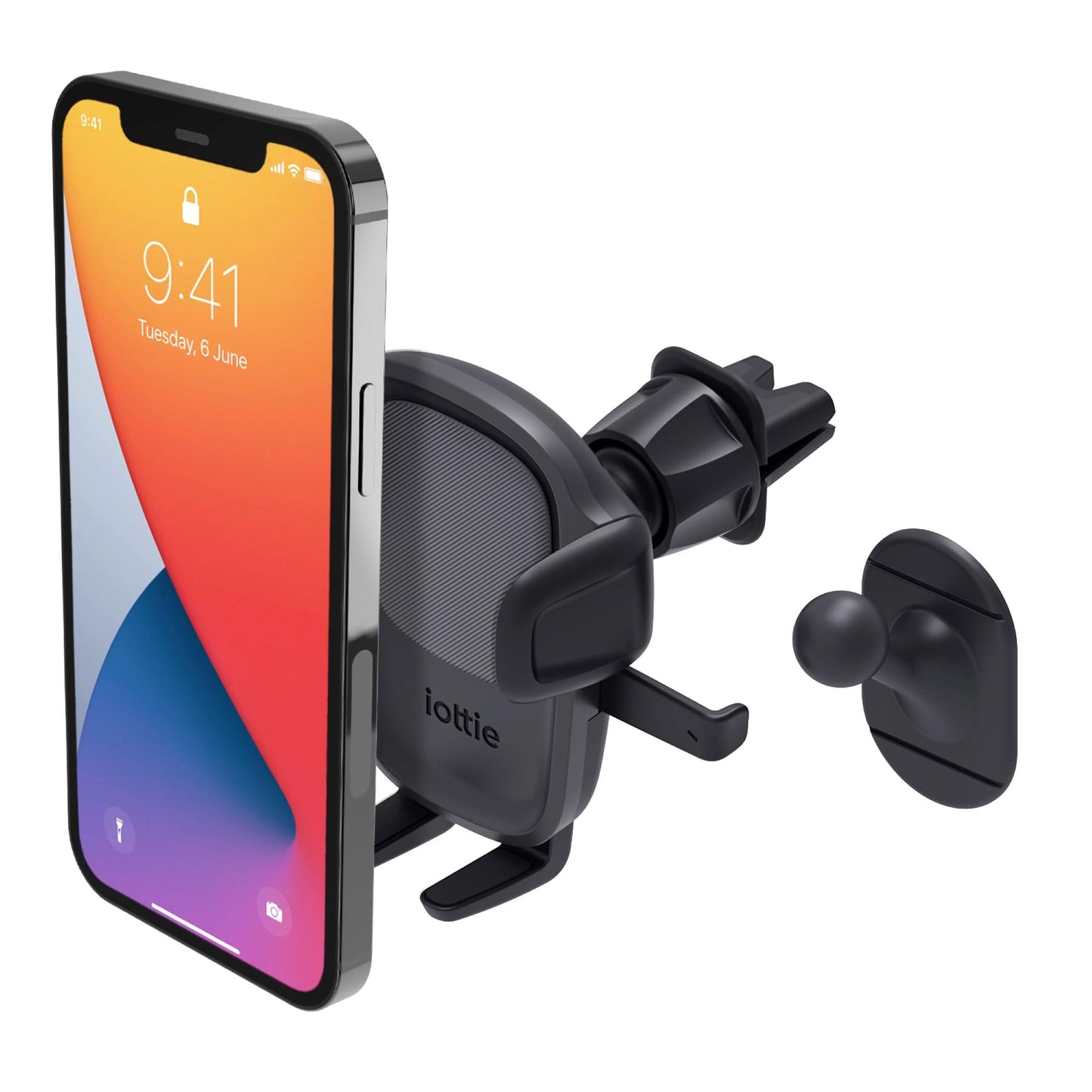 iOttie Easy One Touch 6 Universal Car Mount Dashboard & Windshield Suction Cup Phone Holder for iPhone Samsung, Google, All Smartphones