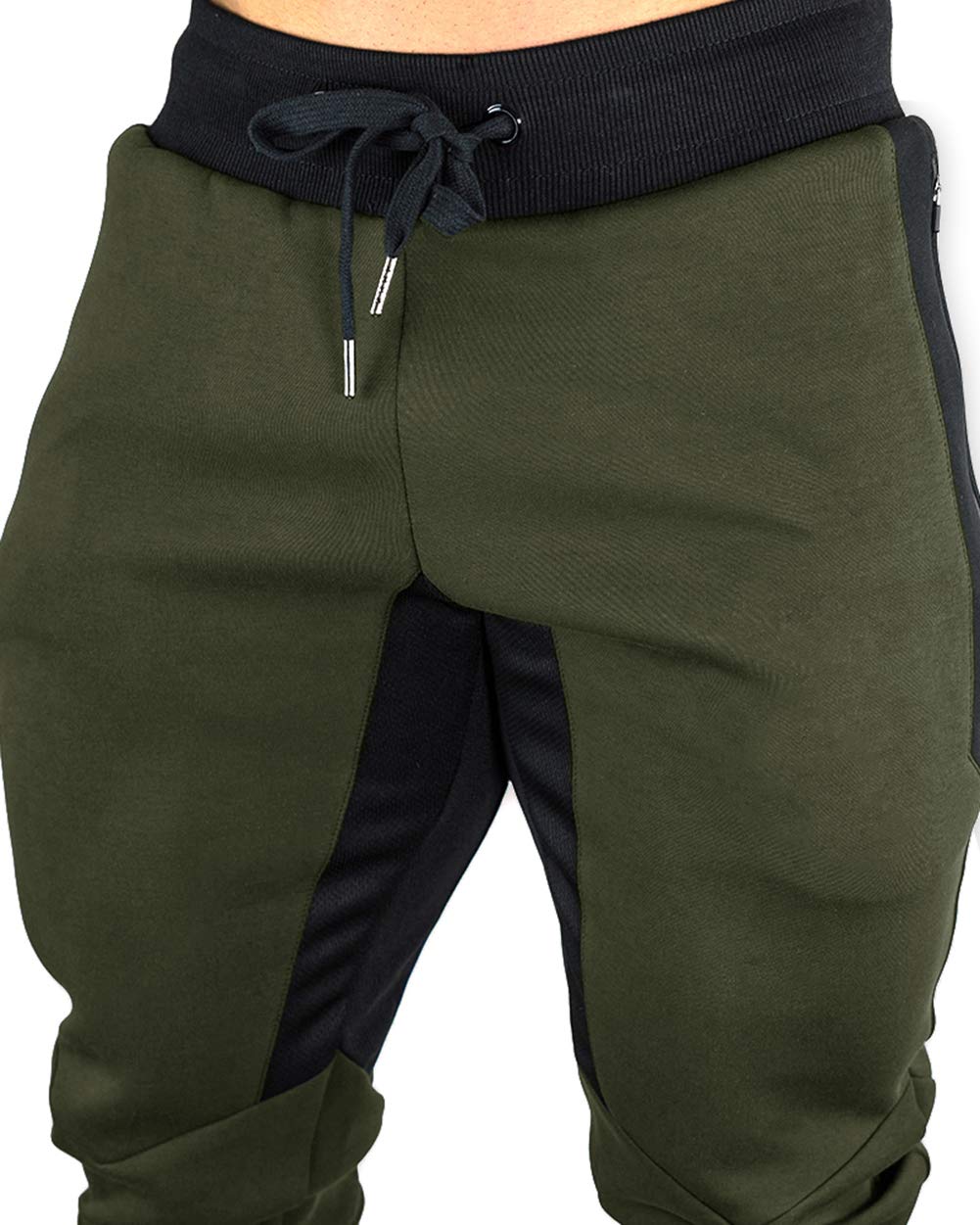 MAGNIVIT Men's 3/4 Jogger Capri Pants Workout Gym Below Knee Shorts Zipper Pockets Jogger Sweatpant Capris for Men