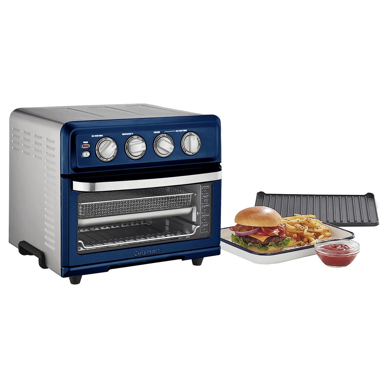 Cuisinart Air Fryer + Convection Toaster Oven, 8-1 Oven with Bake, Grill, Broil & Warm Options, Stainless Steel, TOA-70