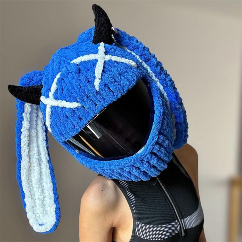 Cartoon Personality Motorcycle Helmet Covers, Cute Funny Decoration Helmet Cover Winter Motorbike Full Face Helmet Hat Fun Rides and Gifts Helmet Cap, for Christmas and Halloween