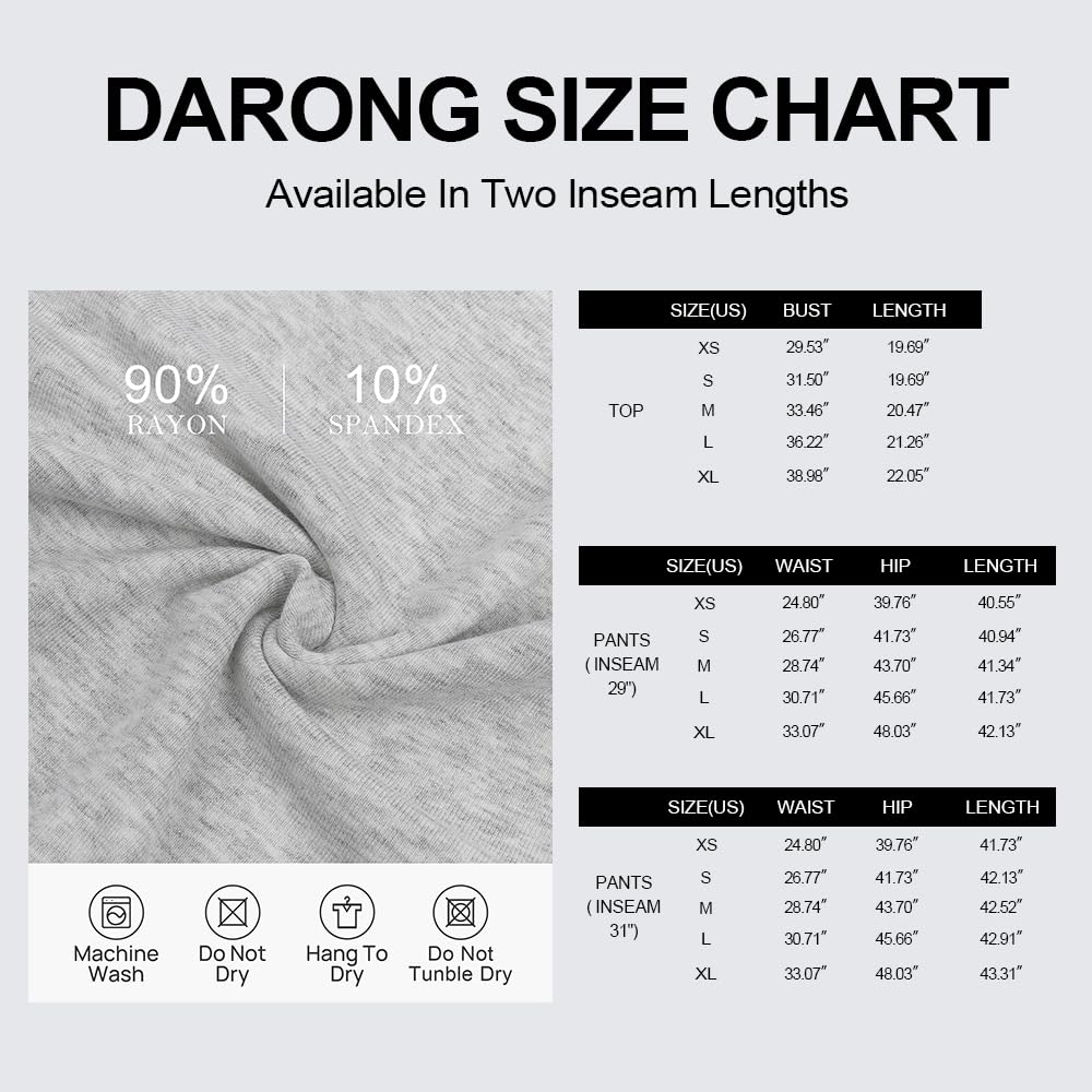 Darong Women's 2 Piece Sets Fall Outfits Long Sleeve Wide Leg Tracksuits Casual Lounge Set Matching Sets