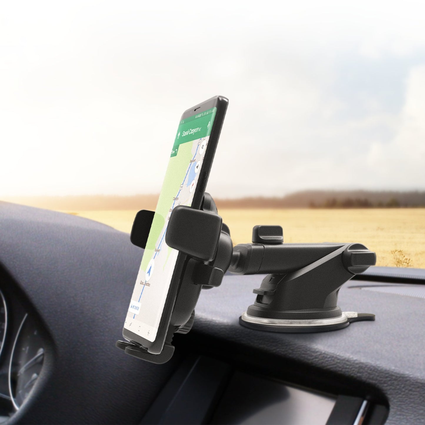 iOttie Easy One Touch 6 Universal Car Mount Dashboard & Windshield Suction Cup Phone Holder for iPhone Samsung, Google, All Smartphones