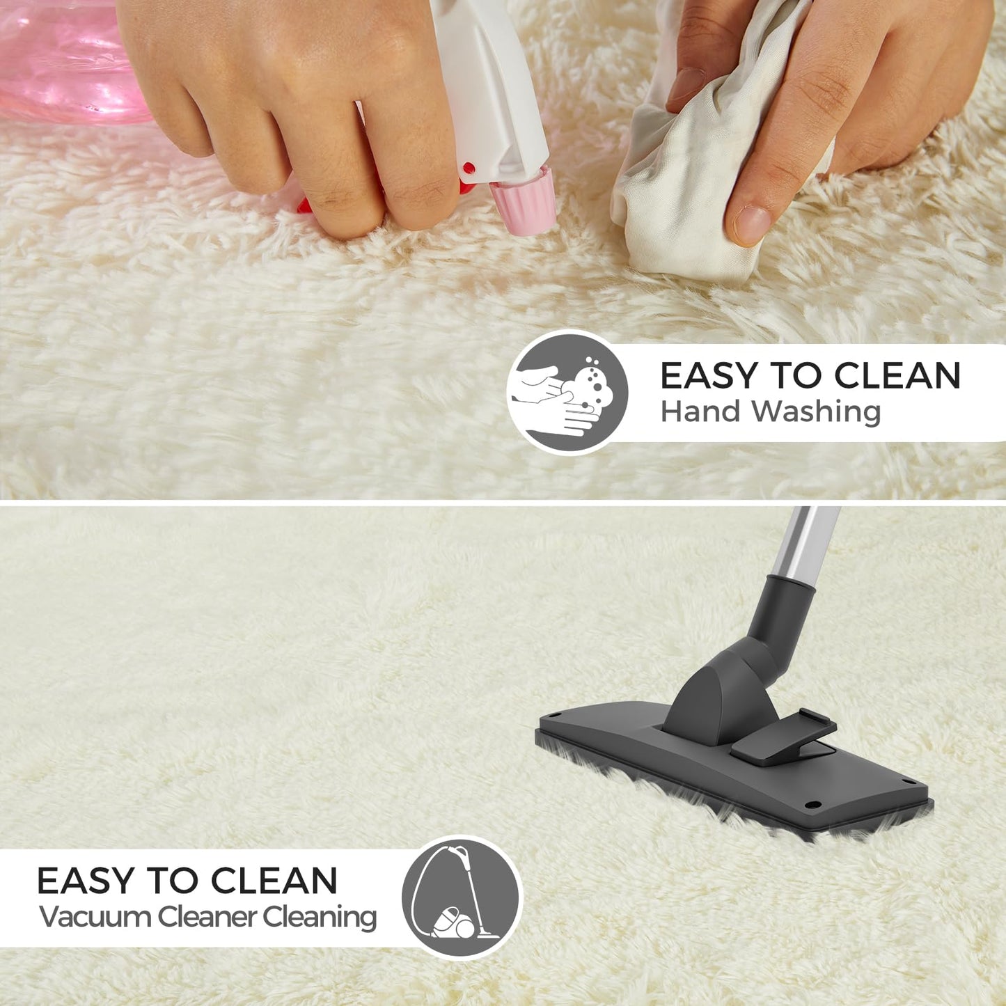 Ultra Soft Rug for Living Room, 5X8 Fluffy Shag Area Rug for Bedroom, Modern Shaggy Carpets Fuzzy Rug for Teens Dorm Nursery Home Decor Aesthetic, Upgrade Anti-Skid Durable, Grey