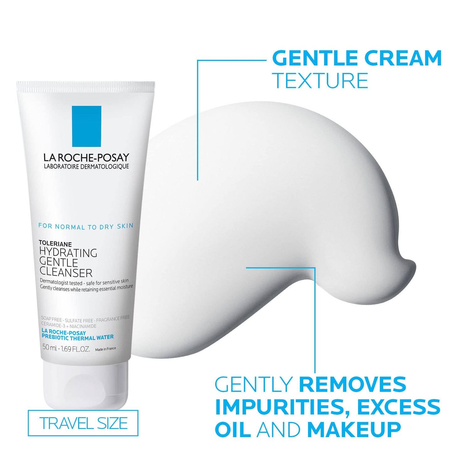 La Roche-Posay Toleriane Double Repair Face Moisturizer | Daily Moisturizer Face Cream with Ceramide and Niacinamide for All Skin Types | Oil Free | Fragrance Free