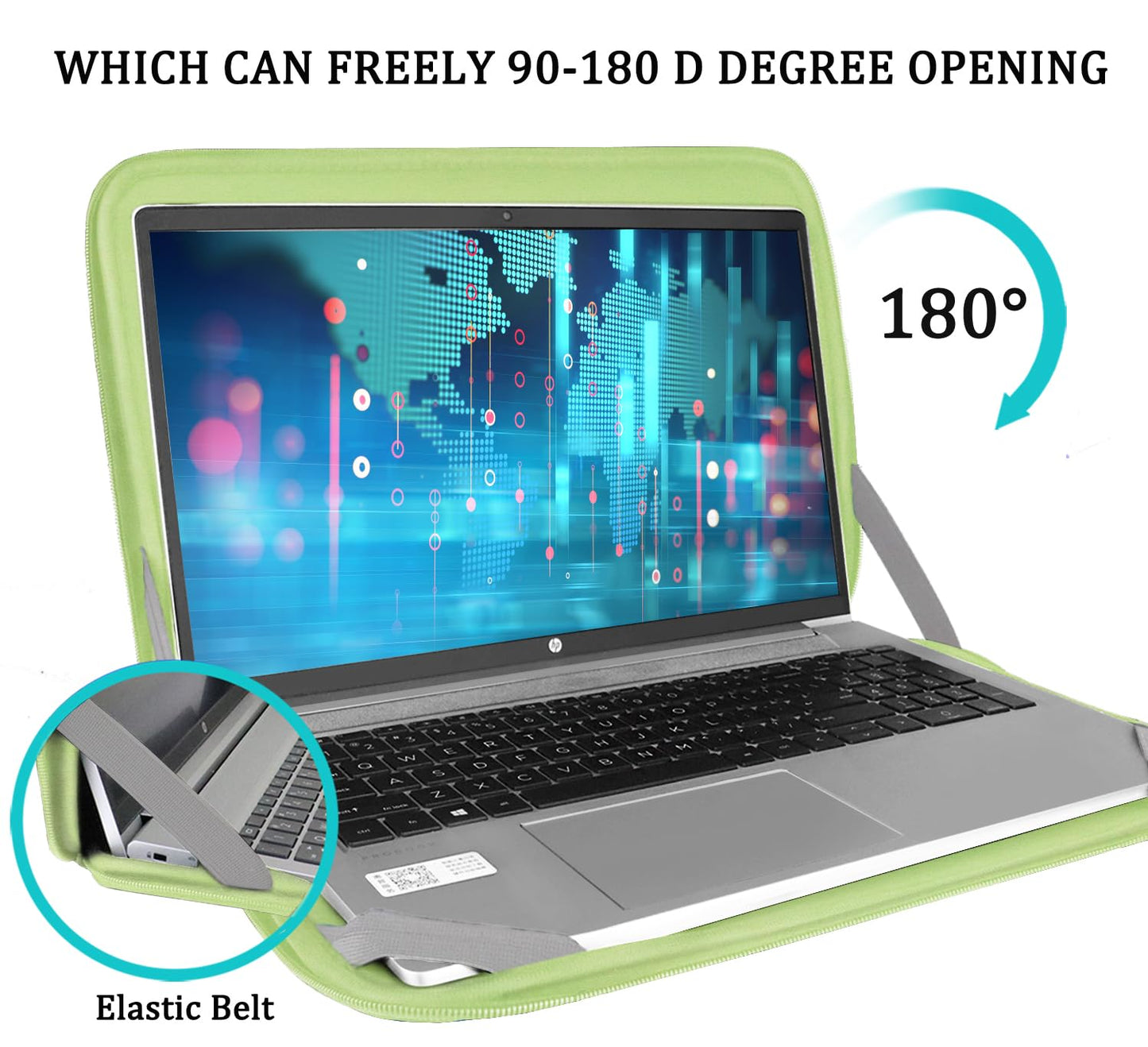 Laptop Case Sleeve 15.6 inch, Durable Shockproof Protective Computer Carrying Cover with Front Pocket, Briefcase Handbags Laptop Sleeve Bag for 15.6 inch HP, Dell, Acer, Asus, Notebook, Black