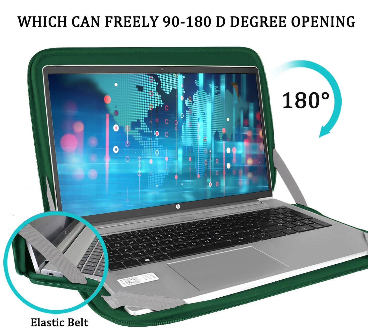 Laptop Case Sleeve 15.6 inch, Durable Shockproof Protective Computer Carrying Cover with Front Pocket, Briefcase Handbags Laptop Sleeve Bag for 15.6 inch HP, Dell, Acer, Asus, Notebook, Black