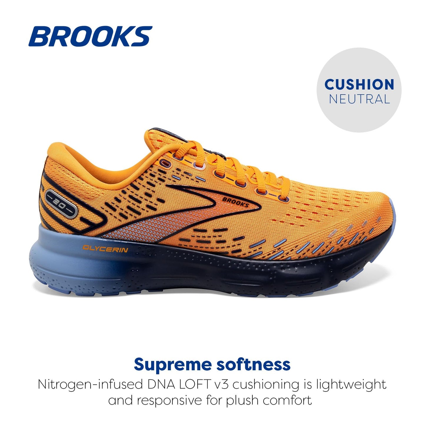 Brooks Men's Glycerin 20 Neutral Running Shoe