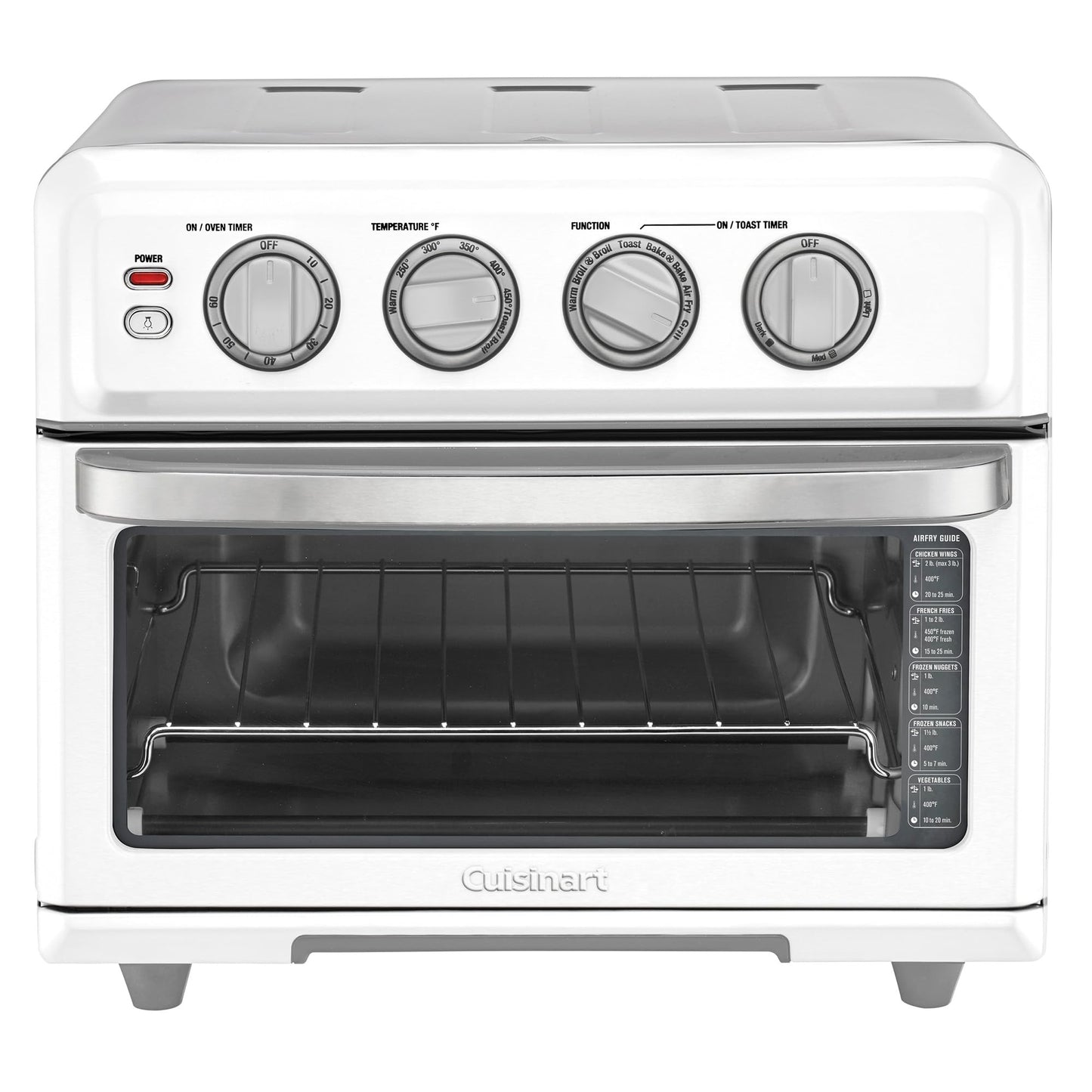 Cuisinart Air Fryer + Convection Toaster Oven, 8-1 Oven with Bake, Grill, Broil & Warm Options, Stainless Steel, TOA-70
