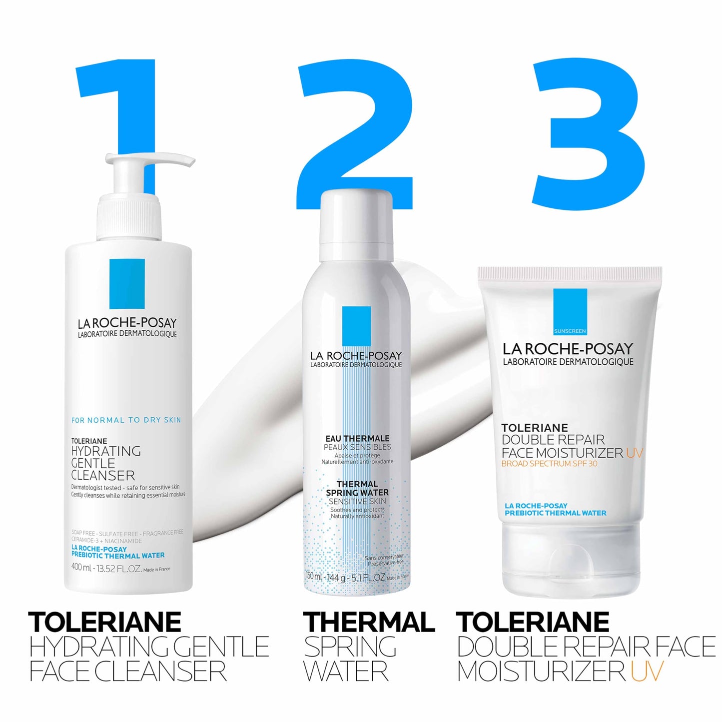 La Roche-Posay Toleriane Double Repair Face Moisturizer | Daily Moisturizer Face Cream with Ceramide and Niacinamide for All Skin Types | Oil Free | Fragrance Free