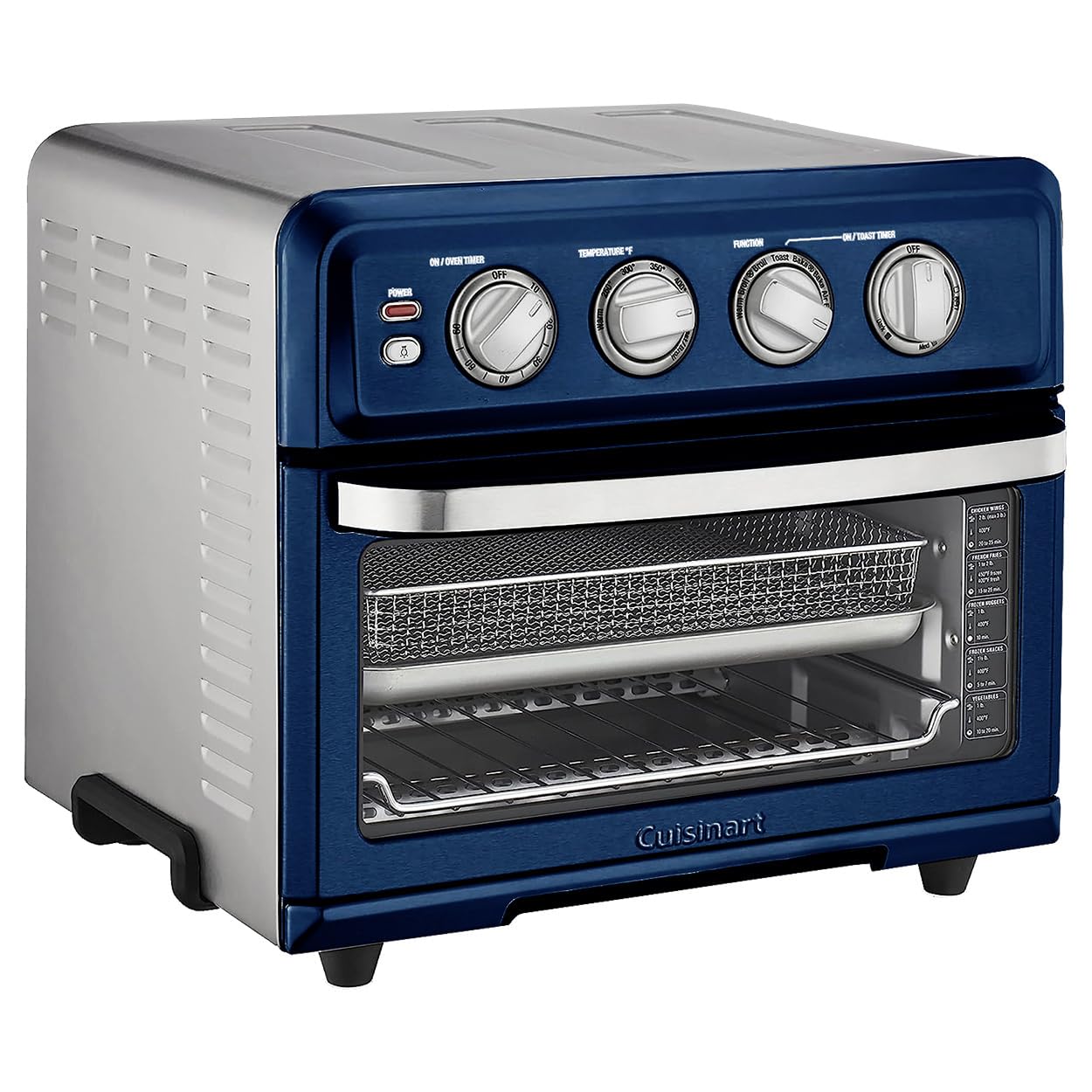 Cuisinart Air Fryer + Convection Toaster Oven, 8-1 Oven with Bake, Grill, Broil & Warm Options, Stainless Steel, TOA-70
