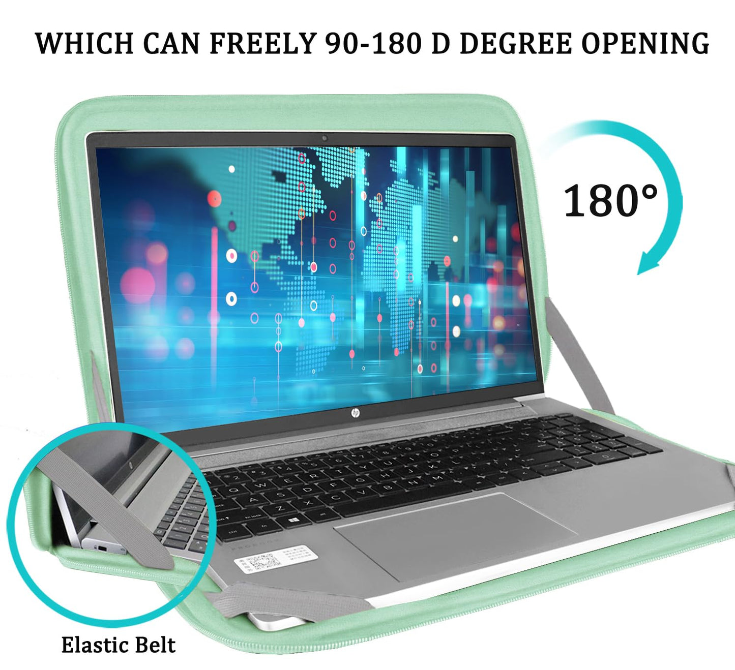 Laptop Case Sleeve 15.6 inch, Durable Shockproof Protective Computer Carrying Cover with Front Pocket, Briefcase Handbags Laptop Sleeve Bag for 15.6 inch HP, Dell, Acer, Asus, Notebook, Black