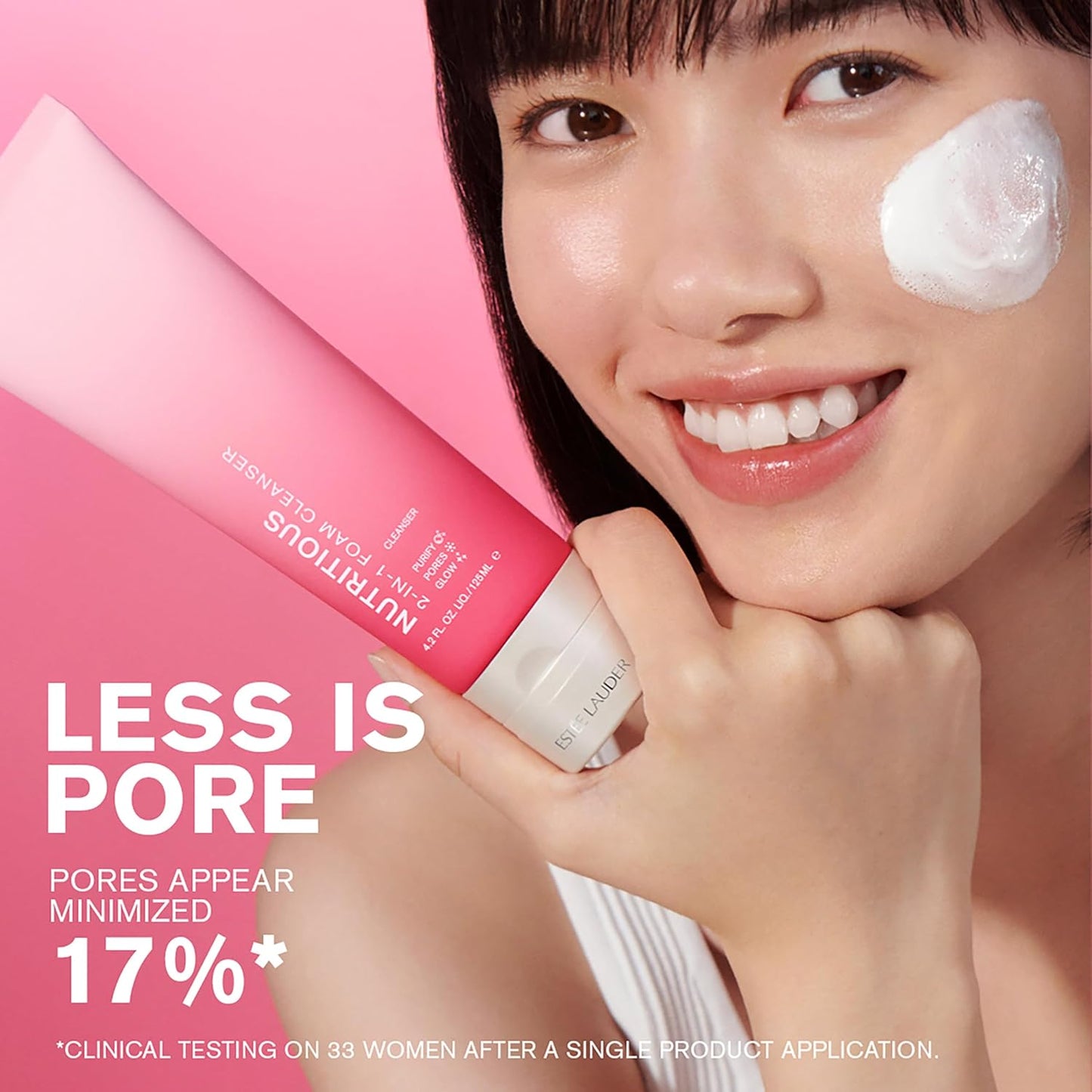 Estée Lauder Nutritious 2-in-1 Foaming Cleanser & Mask | Pore Minimizer, 4.2 Ounce