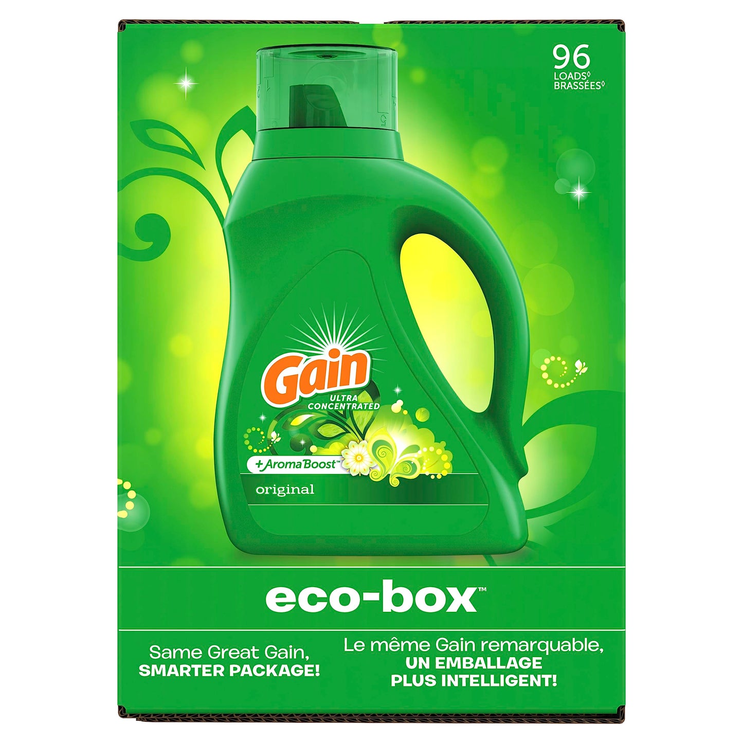 Gain + Aroma Boost Laundry Detergent Liquid, Original Scent, 107 Loads, 154 fl oz, HE Compatible Laundry Soap with Febreze and Oxi, Gain Laundry Detergent, Liquid Laundry Detergent