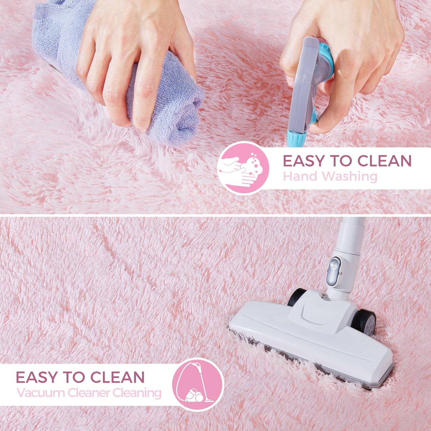 Ultra Soft Rug for Living Room, 5X8 Fluffy Shag Area Rug for Bedroom, Modern Shaggy Carpets Fuzzy Rug for Teens Dorm Nursery Home Decor Aesthetic, Upgrade Anti-Skid Durable, Grey
