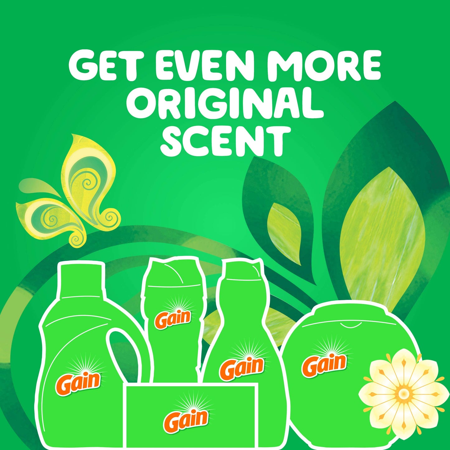 Gain + Aroma Boost Laundry Detergent Liquid, Original Scent, 107 Loads, 154 fl oz, HE Compatible Laundry Soap with Febreze and Oxi, Gain Laundry Detergent, Liquid Laundry Detergent