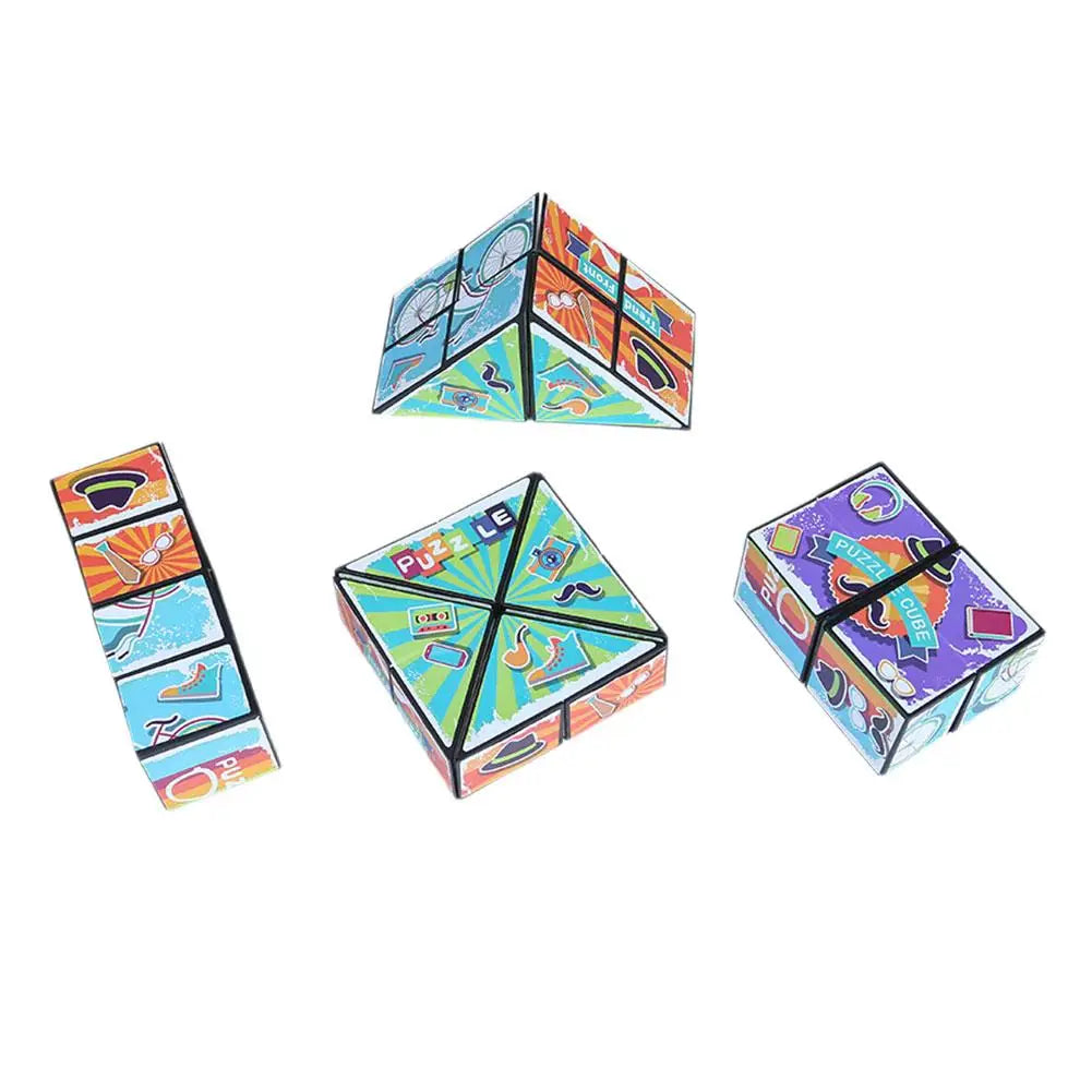 Versatile Magic Cube Anti Stress Fidget Toys For Kids Geometric 3d Infinite Puzzle Cube Grownups's Antistress Toy W4i9