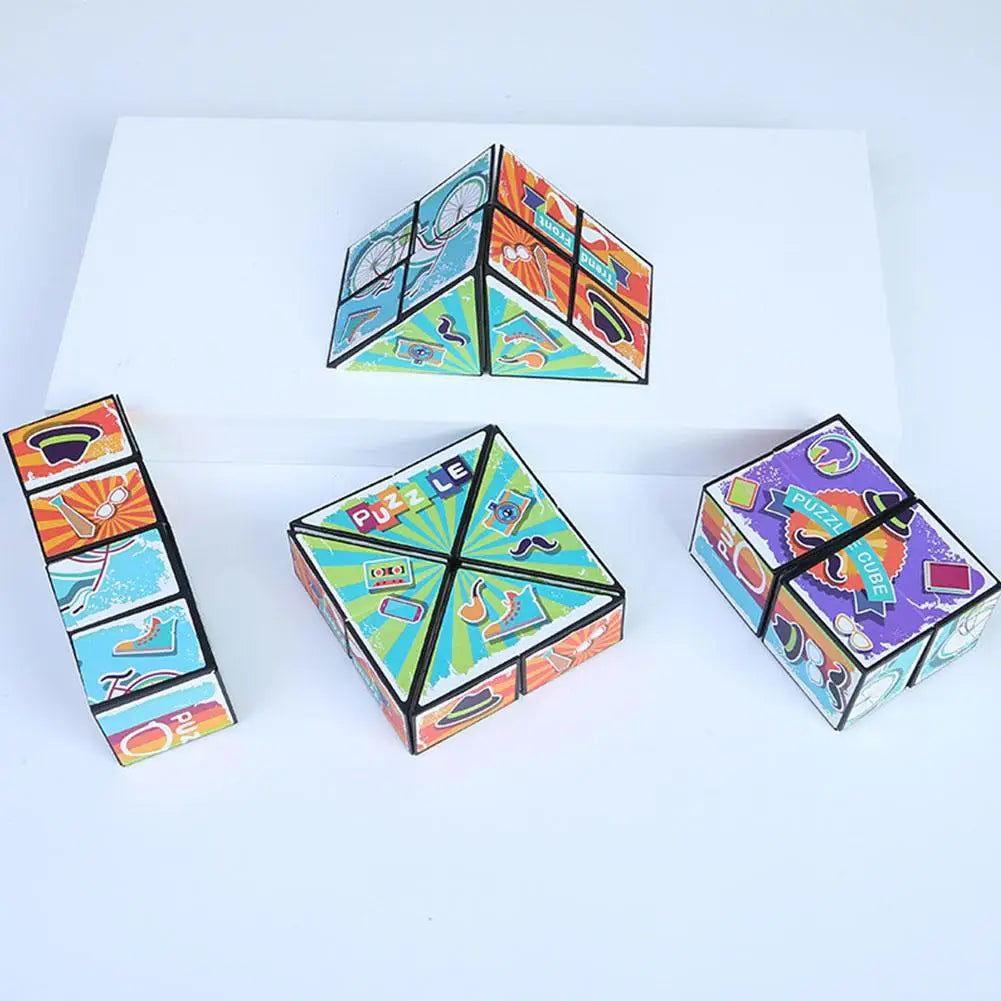 Versatile Magic Cube Anti Stress Fidget Toys For Kids Geometric 3d Infinite Puzzle Cube Grownups's Antistress Toy W4i9