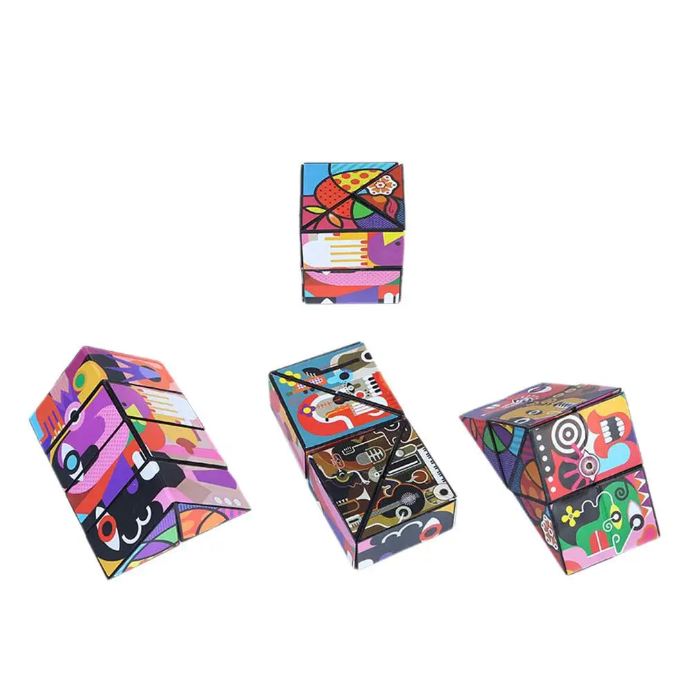 Versatile Magic Cube Anti Stress Fidget Toys For Kids Geometric 3d Infinite Puzzle Cube Grownups's Antistress Toy W4i9