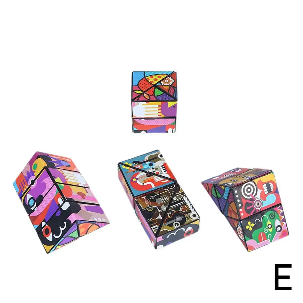 Versatile Magic Cube Anti Stress Fidget Toys For Kids Geometric 3d Infinite Puzzle Cube Grownups's Antistress Toy W4i9